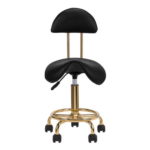 Taboret kosmetyczny 6001-G złoto - czarny 2 gat Taboret kosmetyczny 6001-G złoto - czarny 2 gat