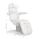 Elektryczny fotel kosmetyczny SILLON Eclipse 3 siln. biały
