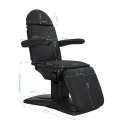 Elektryczny fotel kosmetyczny SILLON Eclipse 3 siln. czarny