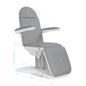 Elektryczny fotel kosmetyczny SILLON Eclipse 3 siln. szary