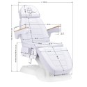 Fotel kosmetyczny elektryczny Sillon Lux 3 silniki zimna biel