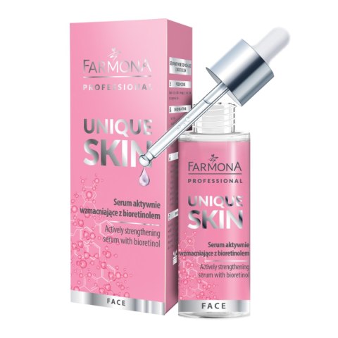 Farmona UNIQUE SKIN Serum aktywnie wzmacniający na noc z bioretinolem 30 ml Farmona UNIQUE SKIN Serum aktywnie wzmacniający na noc z bioretinolem 30 ml