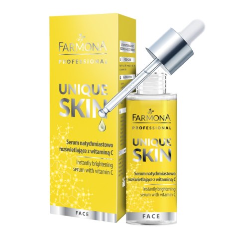 Farmona UNIQUE SKIN Serum natychmiastowo rozświetlający z witaminą C 30 ml Farmona UNIQUE SKIN Serum natychmiastowo rozświetlający z witaminą C 30 ml