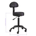 Gabbiano taboret fryzjerski D026 czarny