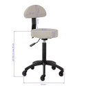 Gabbiano taboret fryzjerski D026 szarobeżowy