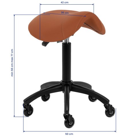Gabbiano taboret fryzjerski D032 brązowy Gabbiano taboret fryzjerski D032 brązowy