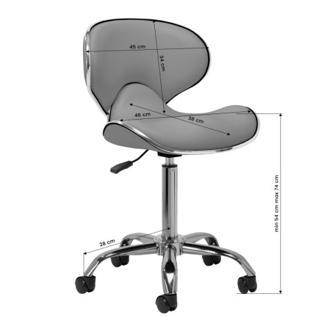 Gabbiano taboret kosmetyczny Q-4599 szary