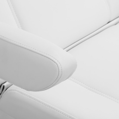 Fotel kosmetyczny elektr. Azzurro Lux 3m biały