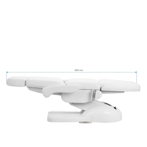 Fotel kosmetyczny elektr. Azzurro Lux 3m biały