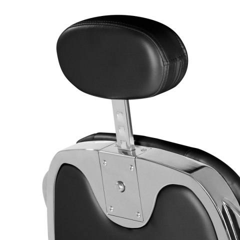 Gabbiano fotel barberski Francesco Chrom czarny