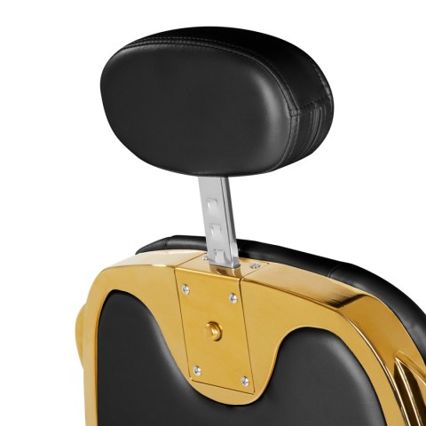 Gabbiano fotel barberski Francesco Gold czarny