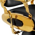 Gabbiano fotel barberski Francesco Gold czarny