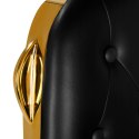 Gabbiano fotel barberski Francesco Gold czarny
