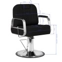 Gabbiano fotel barberski Rufo czarny